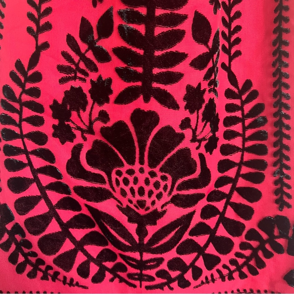 Max Studio Velvet Floral Blouse Size L - Picture 6 of 7